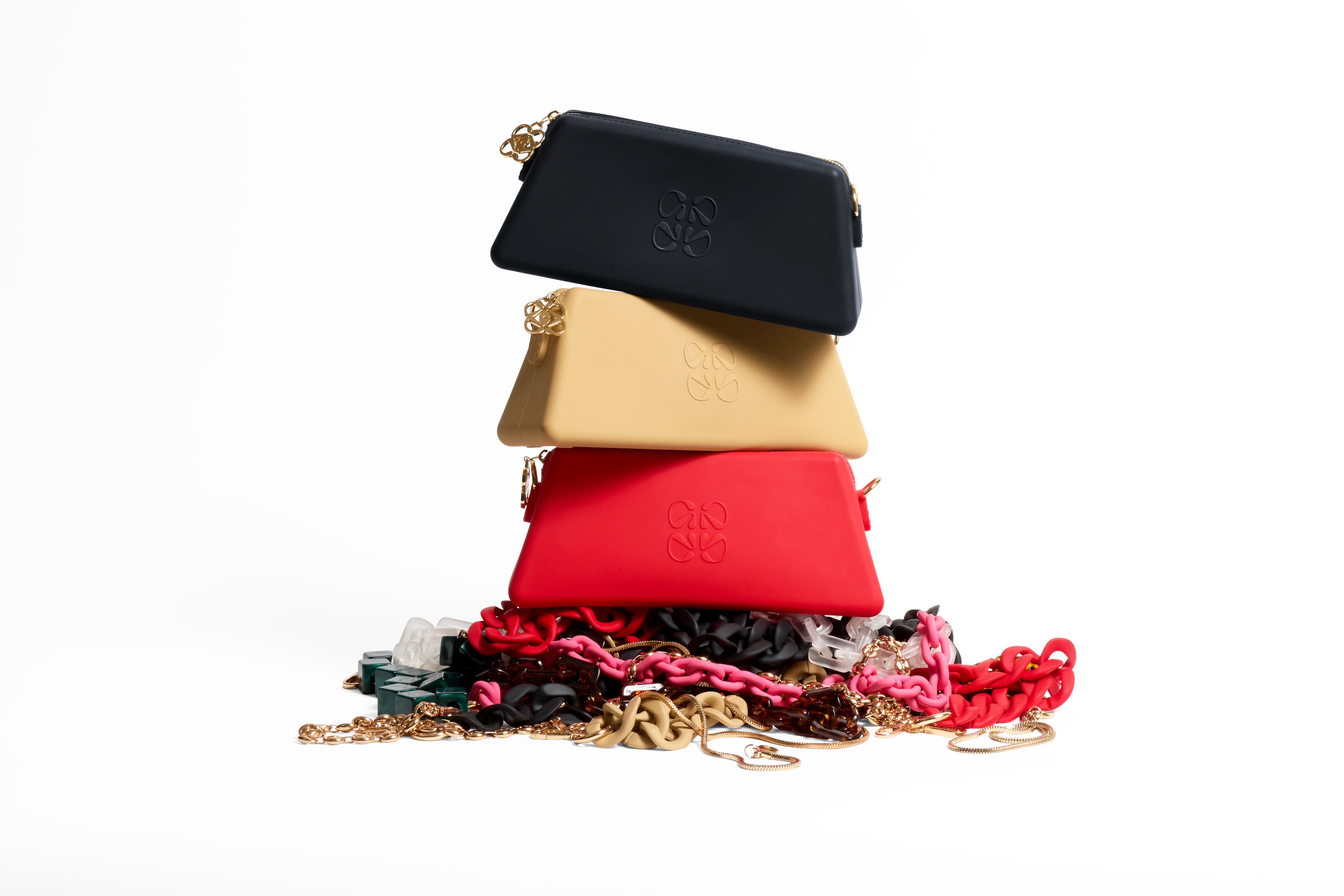 Gold chain designer strap - detachable chain designer purse